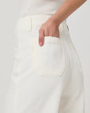 Anessa Wide Leg Vintage Welt Pocket, Toasted Ecru-PAIGE