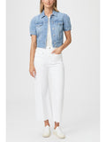 Paige Kendra Short Sleeve Denim Crop Jacket-Lowen-PAIGE