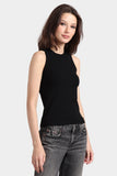 Viscose Tank, Black-Minnie Rose