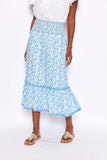 Smocked Waist Skirt, Ditsy Ditsy Falling Violets-Sail to Sable