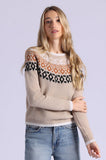 Fair Isle Crew Neck, Camel-Minnie Rose