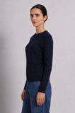 Cotton Classic Cable Crew, Navy