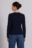 Cotton Classic Cable Crew, Navy