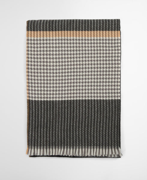 Barbour Melody Check Scarf, Charcoal-Barbour