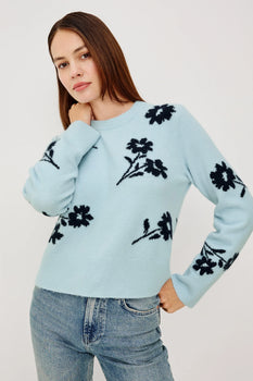 Anise Sweater, Winter Blue Floral-Rails