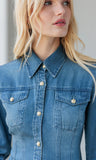 GL Antoinette Shirt, Medium Blue-Generation Love