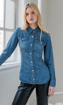 GL Antoinette Shirt, Medium Blue-Generation Love
