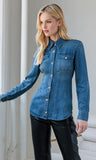 GL Antoinette Shirt, Medium Blue-Generation Love