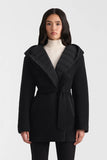 Bethany Reversible Wool coat, Black-Mackage