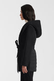 Bethany Reversible Wool coat, Black-Mackage