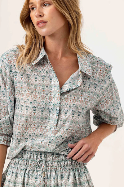 Sun Brooklyn Shirt, Willow Damask-sundays