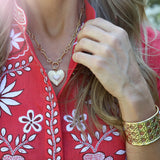 ASHA Basket Weave Heart Charm, Ivory-ASHA