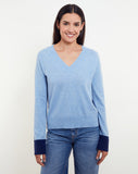 &Isla Beth V-Neck, Denim