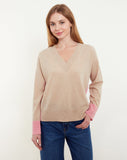 &Isla Beth V-Neck, Wheat