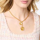 JV Bloom Lariat Necklace, Gold-Julie Vos