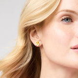 JV Bloom Stud Earring, Gold-Julie Vos