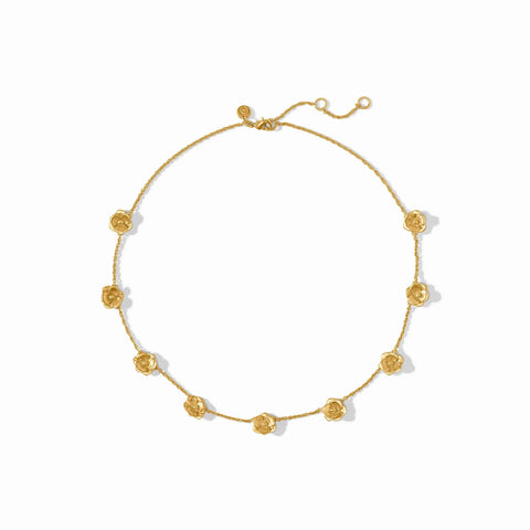 JV Bloom Delicate Station Necklace, Gold-Julie Vos