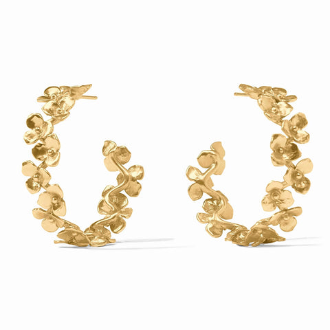 JV Bloom Hoop Earring, Gold Large-Julie Vos