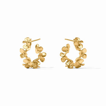 JV Bloom Hoop Earring-Small, Gold-Julie Vos
