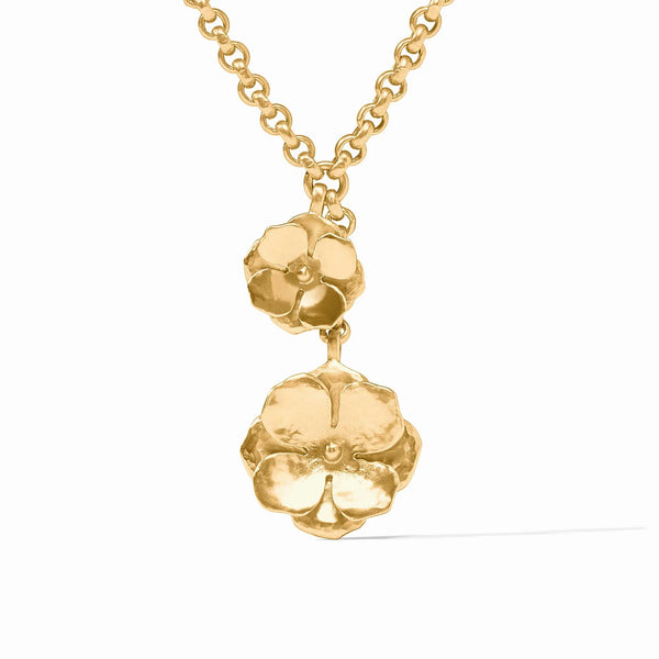 JV Bloom Lariat Necklace, Gold-Julie Vos
