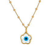 ASHA Flower Evil Eye Charm, Blue-ASHA