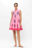 Oliphant Yoke Dress -Boca PInk-Oliphant Design