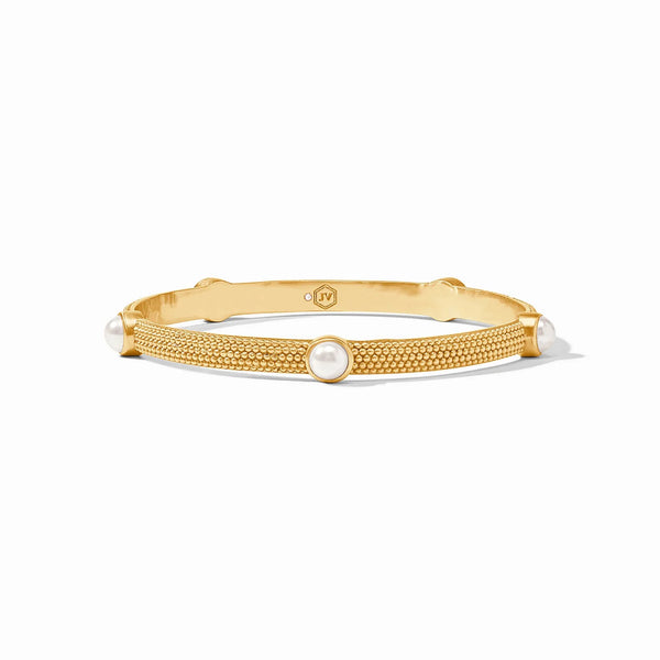 JV Cabochon Bangle, Gold/Pearl-Julie Vos