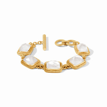 JV Cheval Stone Bracelet, Gold/Iridescent Clear-Julie Vos