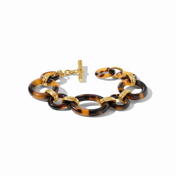 Madison Link Bracelet, Gold-Tortoise-Julie Vos