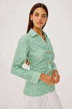 Carayln Shirt, Emerald Stripe-Rails