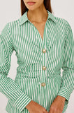 Carayln Shirt, Emerald Stripe-Rails