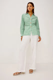 Carayln Shirt, Emerald Stripe-Rails