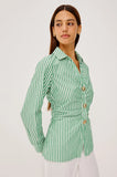 Carayln Shirt, Emerald Stripe-Rails