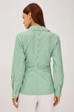 Carayln Shirt, Emerald Stripe-Rails