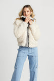 Carrie Faux Fur Coat, Ivory-Adroit Atelier