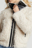 Carrie Faux Fur Coat, Ivory-Adroit Atelier