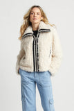 Carrie Faux Fur Coat, Ivory-Adroit Atelier