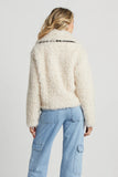 Carrie Faux Fur Coat, Ivory-Adroit Atelier