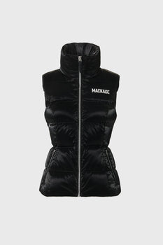 Mack CHAYA-GLO High-Gloss Shell Down Vest, Black-Mackage