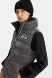 CHAYA-GLO High-Gloss Shell Down Vest, Carbon-Mackage