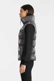 CHAYA-GLO High-Gloss Shell Down Vest, Carbon-Mackage
