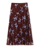 Cartolina Claudia Pleated Skirt, Upstate Floral Espresso-Cartolina