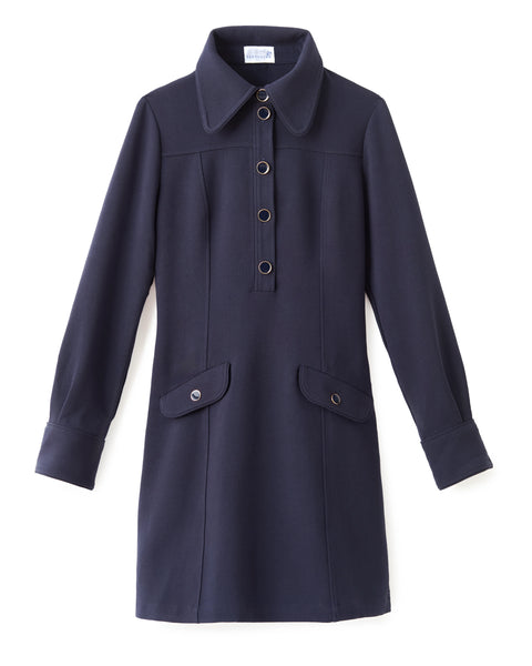 Cartolina Hayes Dress, Dark Navy-Cartolina