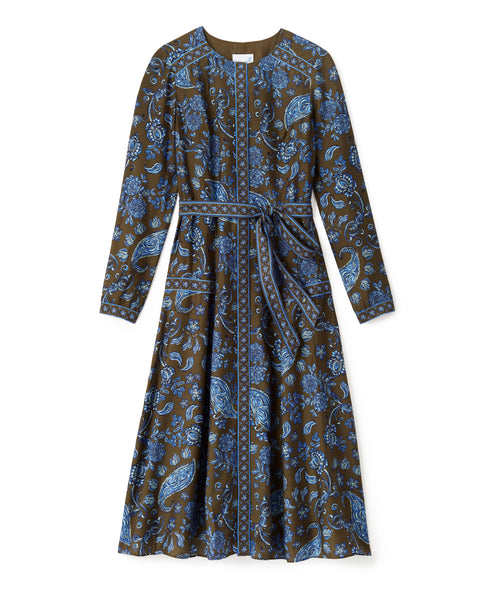 Cartolina Helene Midi Dress, Cedar Hill Paisley-Cartolina