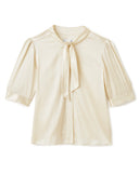 Cartolina Short Sleeve Blouse, Ivory-Cartolina