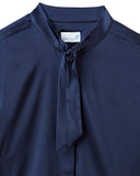 Cartolina Short Sleeve Blouse, Midnight Blue-Cartolina