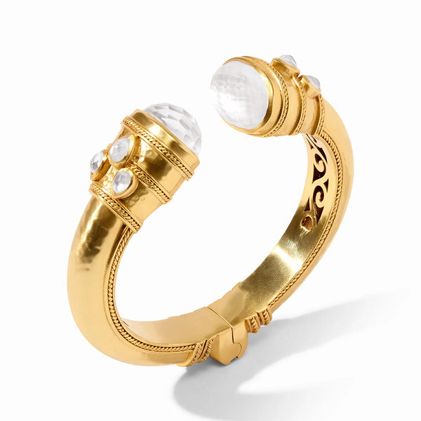 Julie Vos Cannes Cuff, Iridescent Clear Crystal-Julie Vos