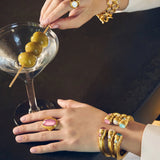 JV Cannes Demi Cuff, Iridescent Tourmaline Pink-Julie Vos