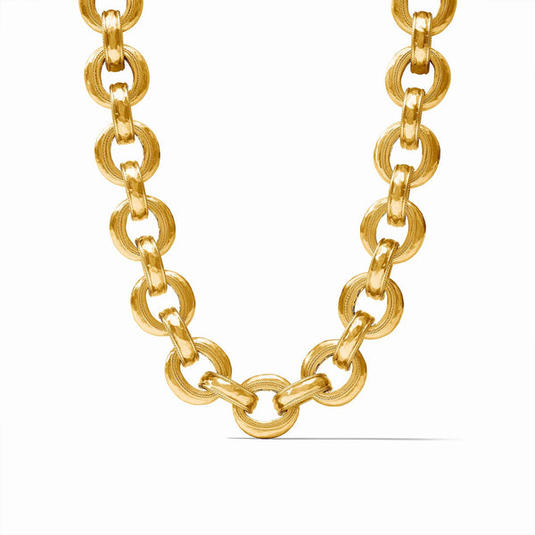 JV Cannes Demi Link Necklace, Gold-Julie Vos