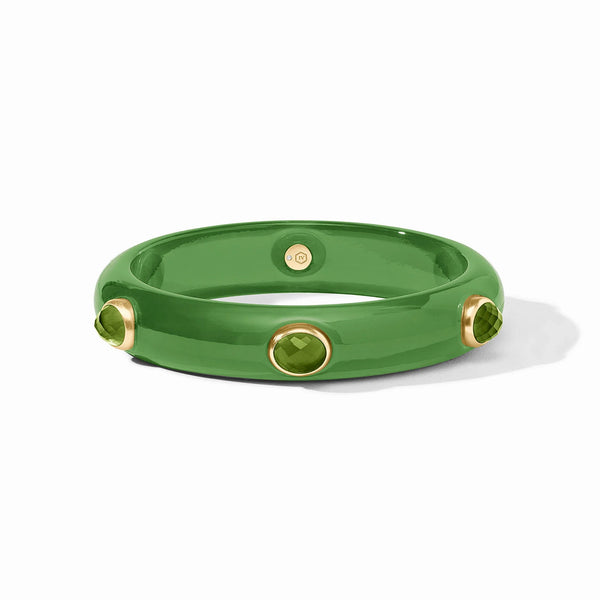 Julie Vos Carnaby Stone Bangle, Palmetto Green-Julie Vos